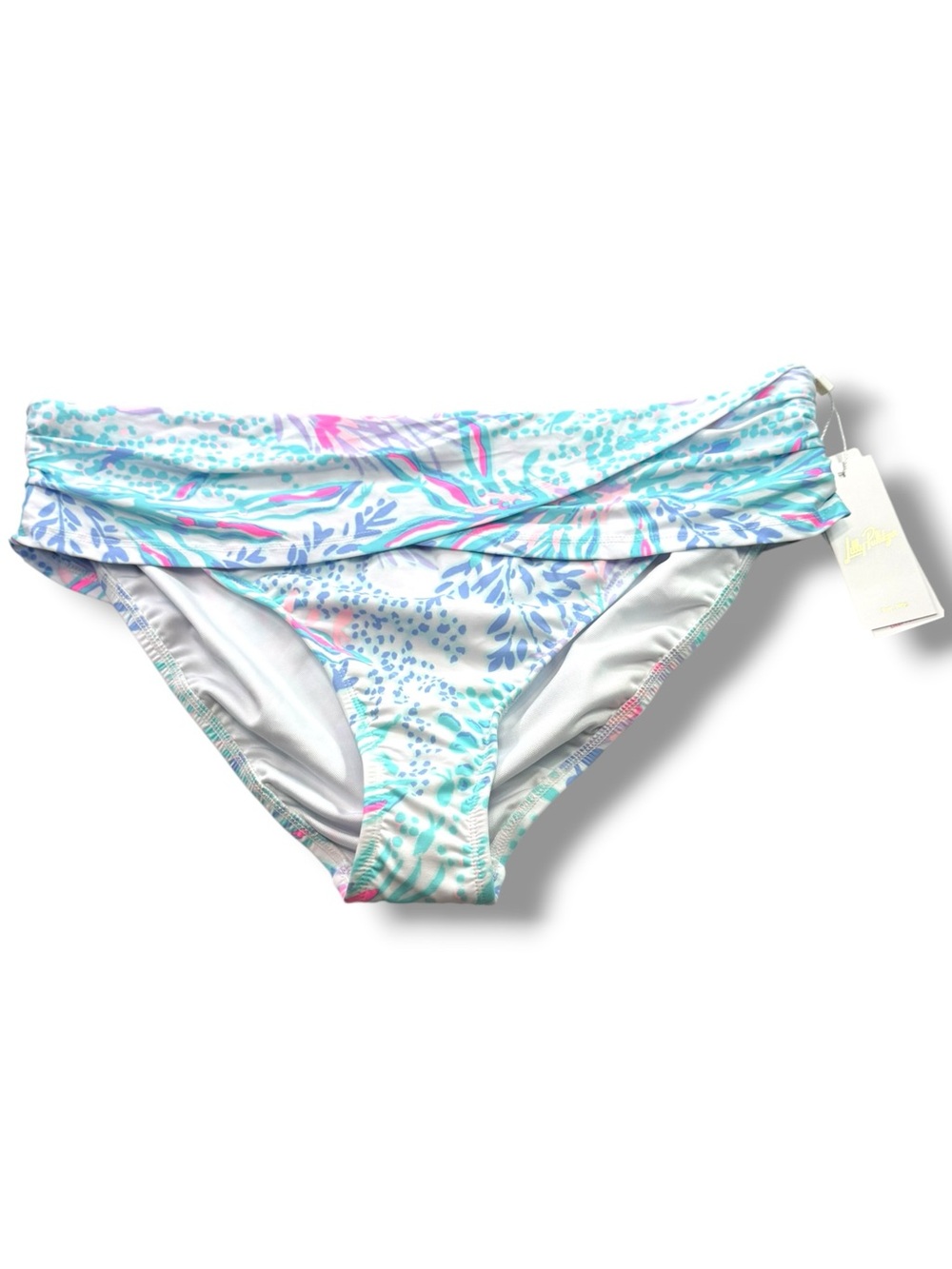 Lilly Pulitzer Lagoon Sarong Hipster Bikini Bottom Size 16 Euro Summer Poolside